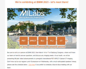 MILabs exhibits at 2023 - newsletter illustration